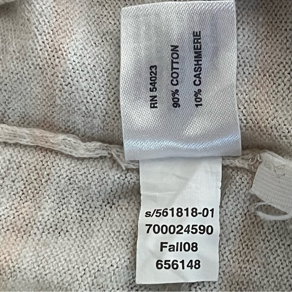 GAP Cotton Cashmere  Cardigan Oversized Lightweight Minimalist Chic Cream Size L - Picture 12 of 17